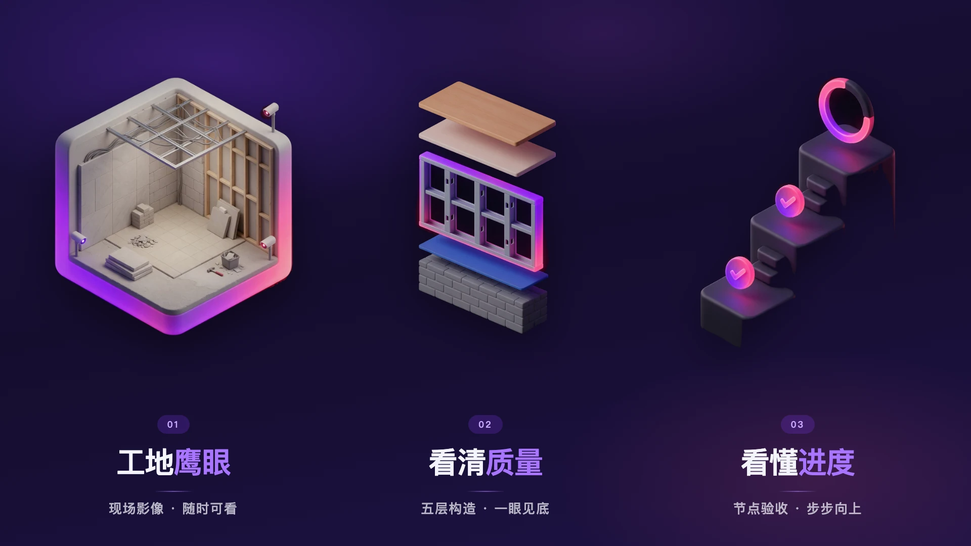 业主尊享工具：工地鹰眼、看清质量、看懂进度